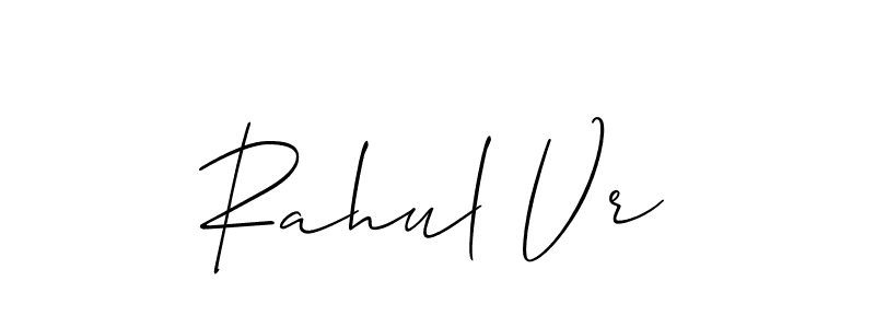 Design your own signature with our free online signature maker. With this signature software, you can create a handwritten (Allison_Script) signature for name Rahul Vr. Rahul Vr signature style 2 images and pictures png