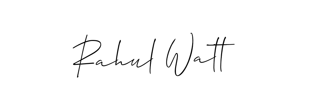 How to Draw Rahul Watt signature style? Allison_Script is a latest design signature styles for name Rahul Watt. Rahul Watt signature style 2 images and pictures png