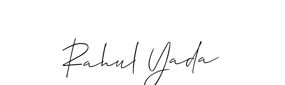 Design your own signature with our free online signature maker. With this signature software, you can create a handwritten (Allison_Script) signature for name Rahul Yada. Rahul Yada signature style 2 images and pictures png