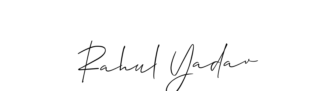 Make a beautiful signature design for name Rahul Yadav. With this signature (Allison_Script) style, you can create a handwritten signature for free. Rahul Yadav signature style 2 images and pictures png