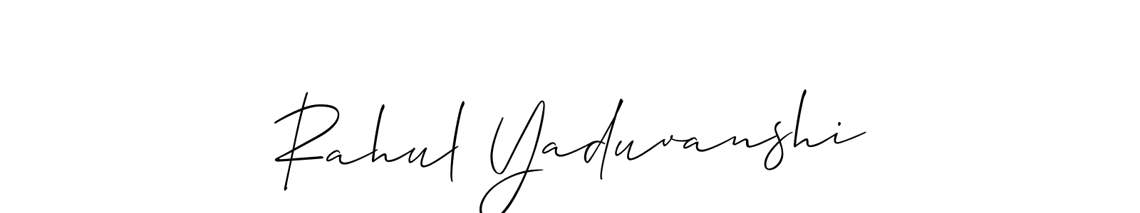 if you are searching for the best signature style for your name Rahul Yaduvanshi. so please give up your signature search. here we have designed multiple signature styles  using Allison_Script. Rahul Yaduvanshi signature style 2 images and pictures png