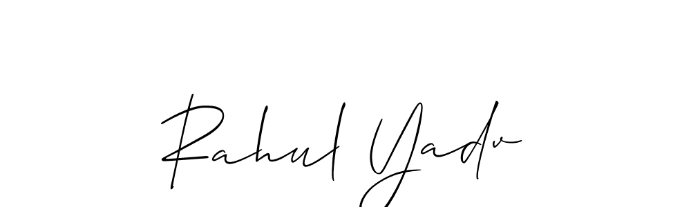 How to make Rahul Yadv signature? Allison_Script is a professional autograph style. Create handwritten signature for Rahul Yadv name. Rahul Yadv signature style 2 images and pictures png