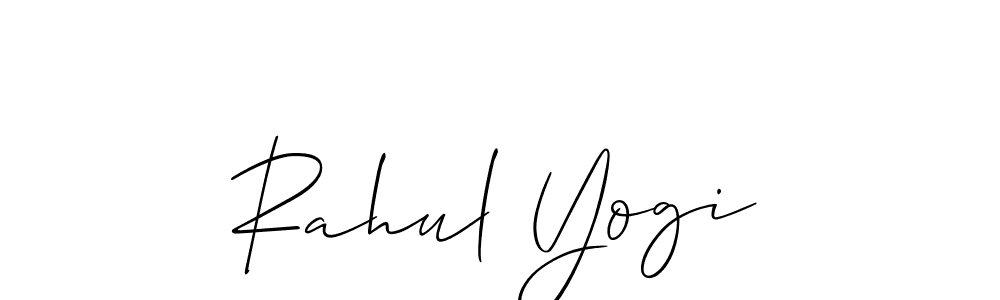 Use a signature maker to create a handwritten signature online. With this signature software, you can design (Allison_Script) your own signature for name Rahul Yogi. Rahul Yogi signature style 2 images and pictures png