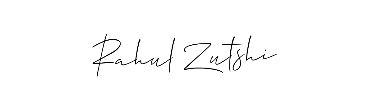 The best way (Allison_Script) to make a short signature is to pick only two or three words in your name. The name Rahul Zutshi include a total of six letters. For converting this name. Rahul Zutshi signature style 2 images and pictures png