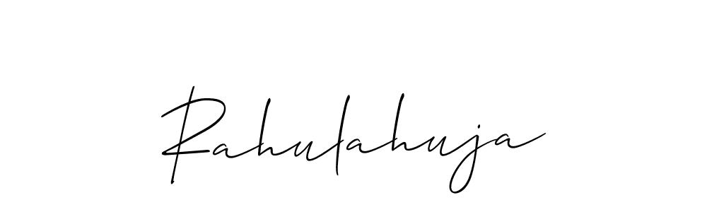 It looks lik you need a new signature style for name Rahulahuja. Design unique handwritten (Allison_Script) signature with our free signature maker in just a few clicks. Rahulahuja signature style 2 images and pictures png