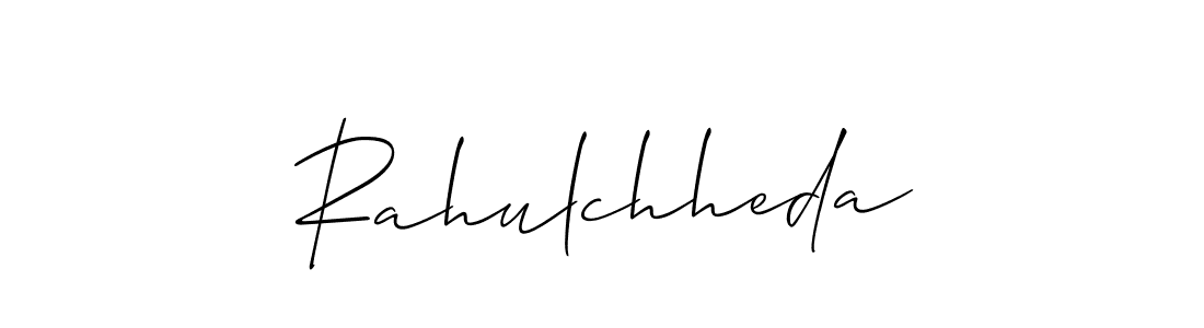 Allison_Script is a professional signature style that is perfect for those who want to add a touch of class to their signature. It is also a great choice for those who want to make their signature more unique. Get Rahulchheda name to fancy signature for free. Rahulchheda signature style 2 images and pictures png
