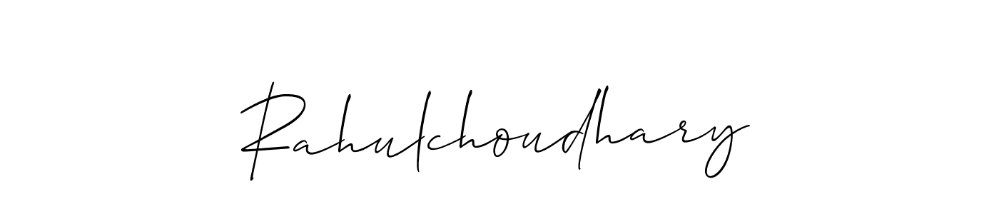 Similarly Allison_Script is the best handwritten signature design. Signature creator online .You can use it as an online autograph creator for name Rahulchoudhary. Rahulchoudhary signature style 2 images and pictures png
