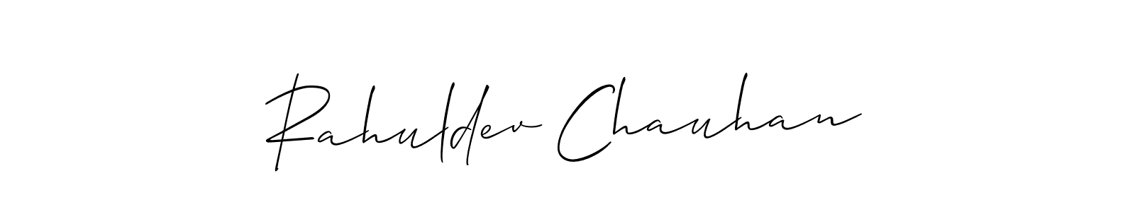 if you are searching for the best signature style for your name Rahuldev Chauhan. so please give up your signature search. here we have designed multiple signature styles  using Allison_Script. Rahuldev Chauhan signature style 2 images and pictures png