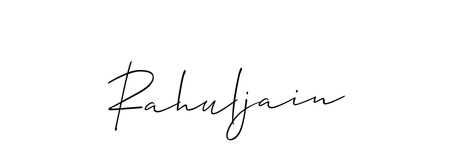 Make a beautiful signature design for name Rahuljain. With this signature (Allison_Script) style, you can create a handwritten signature for free. Rahuljain signature style 2 images and pictures png