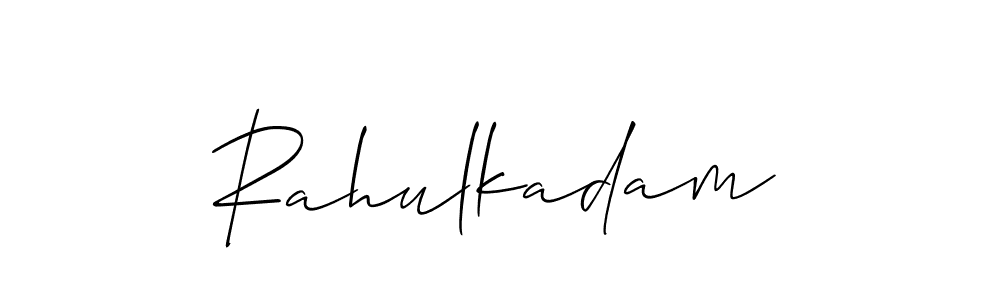 Create a beautiful signature design for name Rahulkadam. With this signature (Allison_Script) fonts, you can make a handwritten signature for free. Rahulkadam signature style 2 images and pictures png