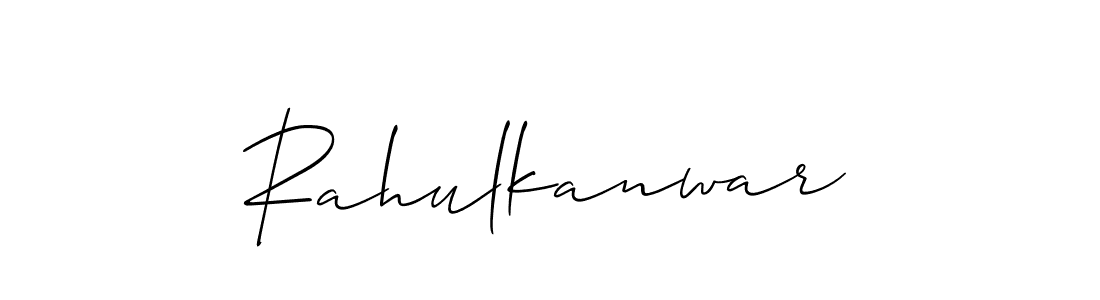 Use a signature maker to create a handwritten signature online. With this signature software, you can design (Allison_Script) your own signature for name Rahulkanwar. Rahulkanwar signature style 2 images and pictures png