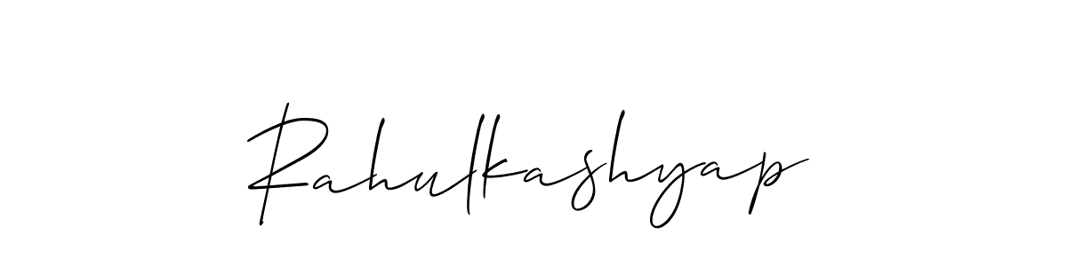 Also we have Rahulkashyap name is the best signature style. Create professional handwritten signature collection using Allison_Script autograph style. Rahulkashyap signature style 2 images and pictures png