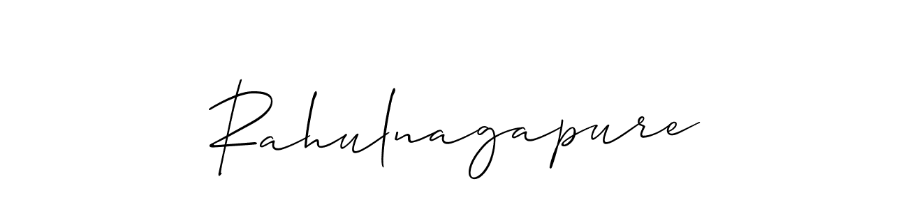 Also we have Rahulnagapure name is the best signature style. Create professional handwritten signature collection using Allison_Script autograph style. Rahulnagapure signature style 2 images and pictures png