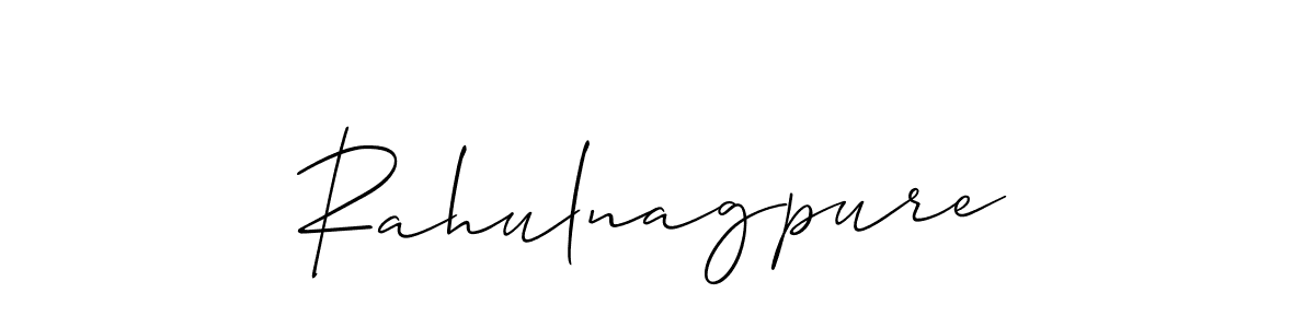 Use a signature maker to create a handwritten signature online. With this signature software, you can design (Allison_Script) your own signature for name Rahulnagpure. Rahulnagpure signature style 2 images and pictures png
