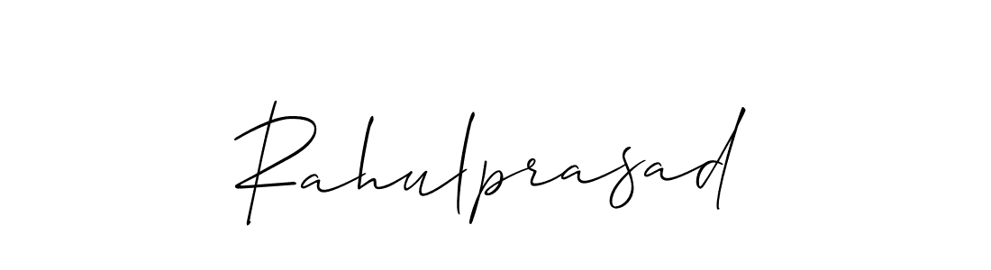 It looks lik you need a new signature style for name Rahulprasad. Design unique handwritten (Allison_Script) signature with our free signature maker in just a few clicks. Rahulprasad signature style 2 images and pictures png