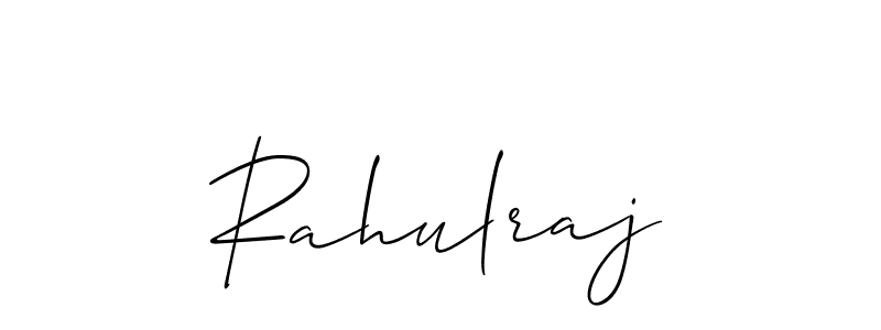 Use a signature maker to create a handwritten signature online. With this signature software, you can design (Allison_Script) your own signature for name Rahulraj. Rahulraj signature style 2 images and pictures png