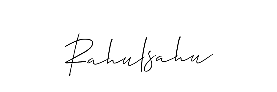 How to make Rahulsahu signature? Allison_Script is a professional autograph style. Create handwritten signature for Rahulsahu name. Rahulsahu signature style 2 images and pictures png