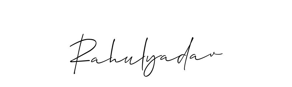 Use a signature maker to create a handwritten signature online. With this signature software, you can design (Allison_Script) your own signature for name Rahulyadav. Rahulyadav signature style 2 images and pictures png