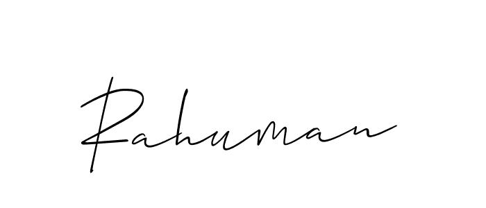 The best way (Allison_Script) to make a short signature is to pick only two or three words in your name. The name Rahuman include a total of six letters. For converting this name. Rahuman signature style 2 images and pictures png