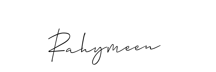 if you are searching for the best signature style for your name Rahymeen . so please give up your signature search. here we have designed multiple signature styles  using Allison_Script. Rahymeen  signature style 2 images and pictures png