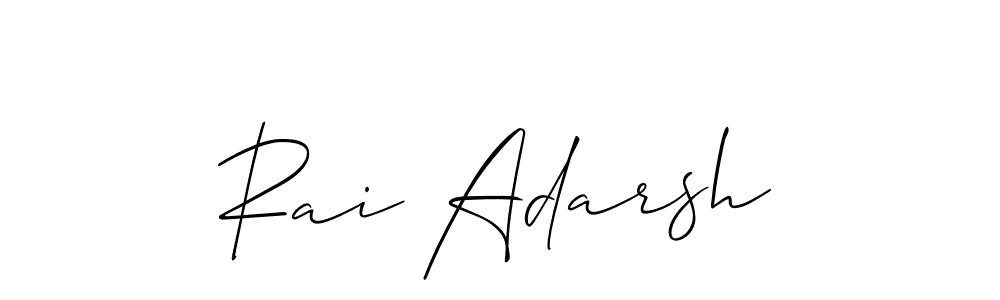 if you are searching for the best signature style for your name Rai Adarsh. so please give up your signature search. here we have designed multiple signature styles  using Allison_Script. Rai Adarsh signature style 2 images and pictures png