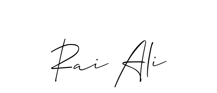 Similarly Allison_Script is the best handwritten signature design. Signature creator online .You can use it as an online autograph creator for name Rai Ali. Rai Ali signature style 2 images and pictures png