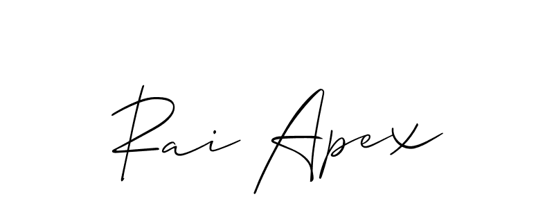 Rai Apex stylish signature style. Best Handwritten Sign (Allison_Script) for my name. Handwritten Signature Collection Ideas for my name Rai Apex. Rai Apex signature style 2 images and pictures png