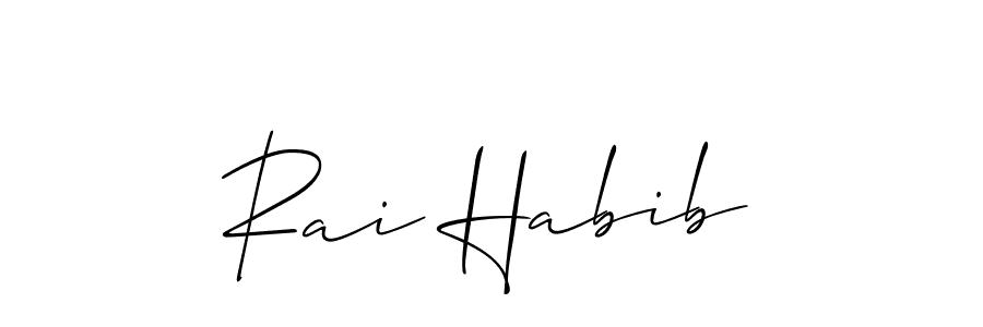 if you are searching for the best signature style for your name Rai Habib. so please give up your signature search. here we have designed multiple signature styles  using Allison_Script. Rai Habib signature style 2 images and pictures png