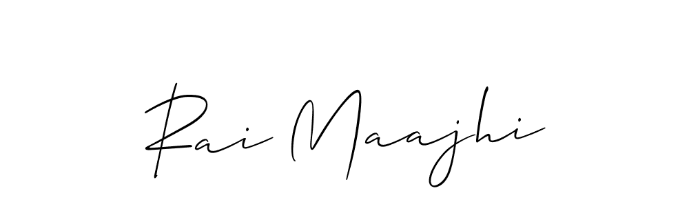 Design your own signature with our free online signature maker. With this signature software, you can create a handwritten (Allison_Script) signature for name Rai Maajhi. Rai Maajhi signature style 2 images and pictures png