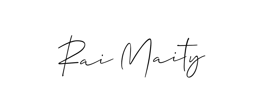 Make a beautiful signature design for name Rai Maity. With this signature (Allison_Script) style, you can create a handwritten signature for free. Rai Maity signature style 2 images and pictures png