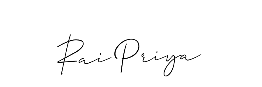 Rai Priya stylish signature style. Best Handwritten Sign (Allison_Script) for my name. Handwritten Signature Collection Ideas for my name Rai Priya. Rai Priya signature style 2 images and pictures png