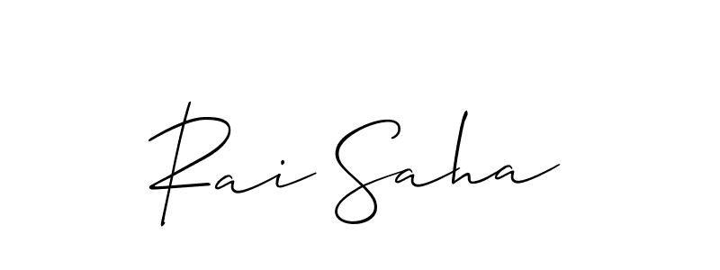 You should practise on your own different ways (Allison_Script) to write your name (Rai Saha) in signature. don't let someone else do it for you. Rai Saha signature style 2 images and pictures png