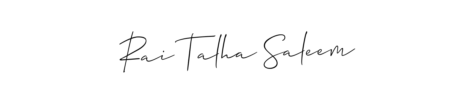 Make a beautiful signature design for name Rai Talha Saleem. Use this online signature maker to create a handwritten signature for free. Rai Talha Saleem signature style 2 images and pictures png