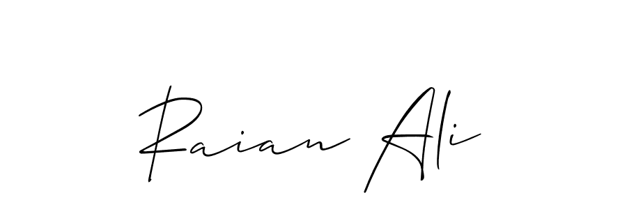 How to Draw Raian Ali signature style? Allison_Script is a latest design signature styles for name Raian Ali. Raian Ali signature style 2 images and pictures png