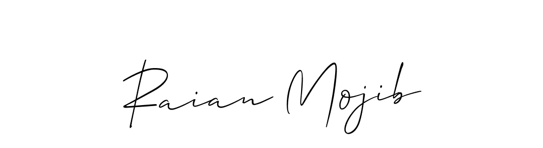 Allison_Script is a professional signature style that is perfect for those who want to add a touch of class to their signature. It is also a great choice for those who want to make their signature more unique. Get Raian Mojib name to fancy signature for free. Raian Mojib signature style 2 images and pictures png