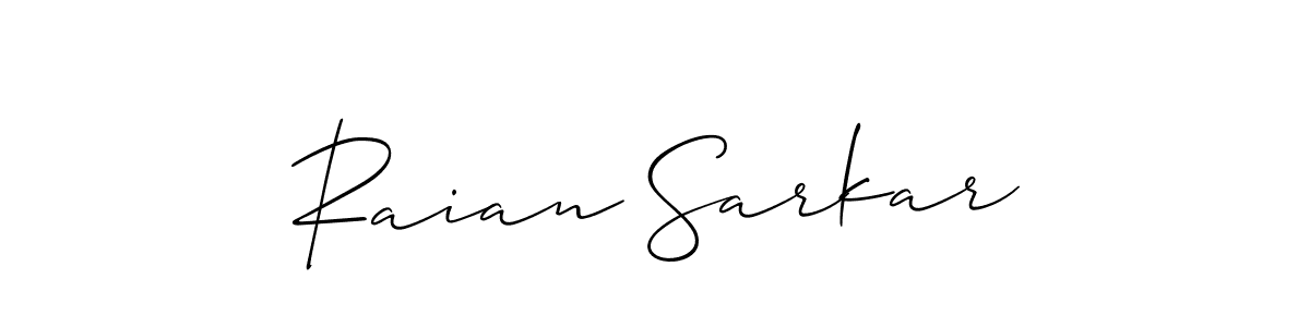 You should practise on your own different ways (Allison_Script) to write your name (Raian Sarkar) in signature. don't let someone else do it for you. Raian Sarkar signature style 2 images and pictures png