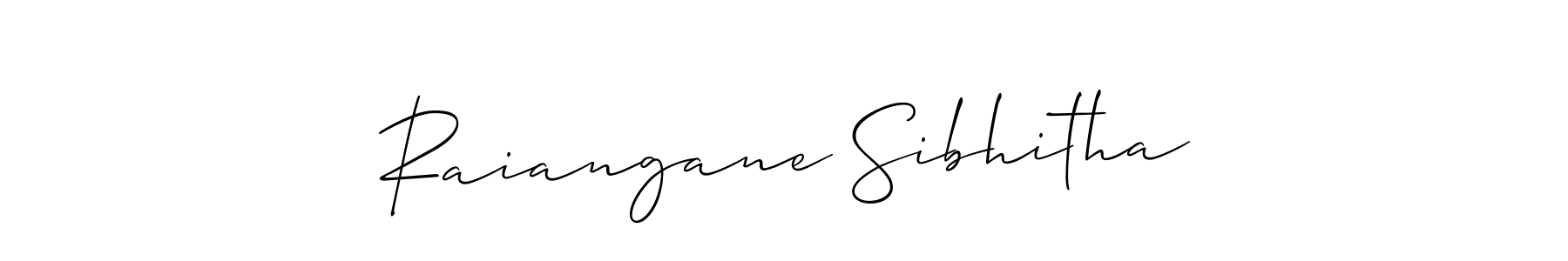 Raiangane Sibhitha stylish signature style. Best Handwritten Sign (Allison_Script) for my name. Handwritten Signature Collection Ideas for my name Raiangane Sibhitha. Raiangane Sibhitha signature style 2 images and pictures png