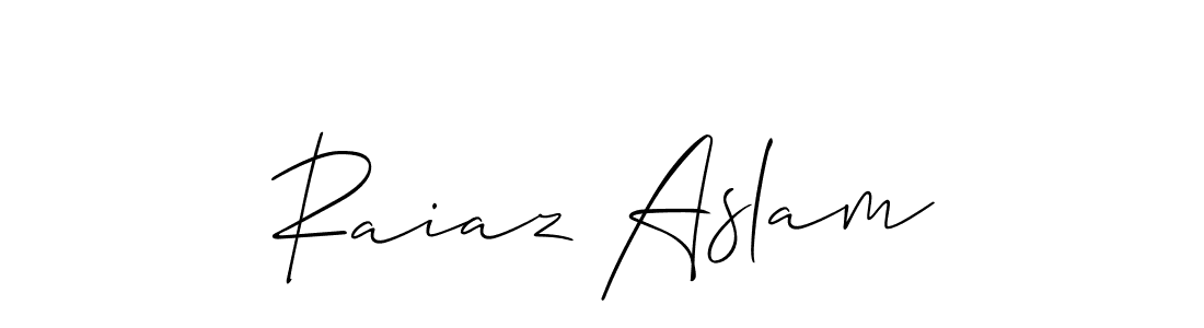You should practise on your own different ways (Allison_Script) to write your name (Raiaz Aslam) in signature. don't let someone else do it for you. Raiaz Aslam signature style 2 images and pictures png