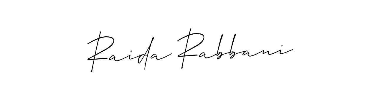 Make a beautiful signature design for name Raida Rabbani. With this signature (Allison_Script) style, you can create a handwritten signature for free. Raida Rabbani signature style 2 images and pictures png