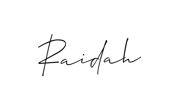 The best way (Allison_Script) to make a short signature is to pick only two or three words in your name. The name Raidah include a total of six letters. For converting this name. Raidah signature style 2 images and pictures png