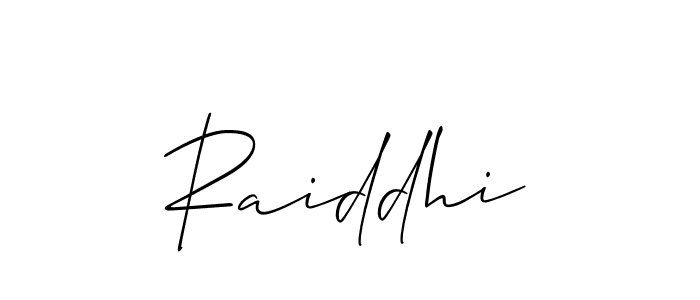 Also You can easily find your signature by using the search form. We will create Raiddhi name handwritten signature images for you free of cost using Allison_Script sign style. Raiddhi signature style 2 images and pictures png