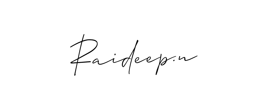 Make a beautiful signature design for name Raideep.n. With this signature (Allison_Script) style, you can create a handwritten signature for free. Raideep.n signature style 2 images and pictures png