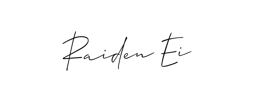 How to make Raiden Ei name signature. Use Allison_Script style for creating short signs online. This is the latest handwritten sign. Raiden Ei signature style 2 images and pictures png