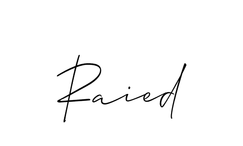 How to make Raied signature? Allison_Script is a professional autograph style. Create handwritten signature for Raied name. Raied signature style 2 images and pictures png