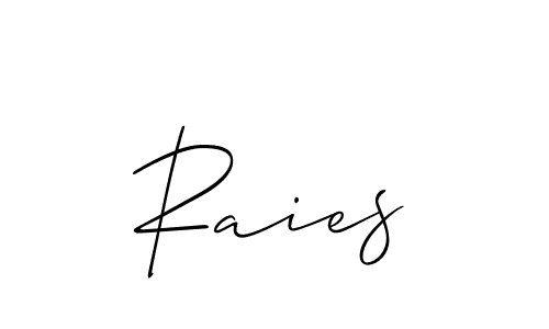 Also You can easily find your signature by using the search form. We will create Raies name handwritten signature images for you free of cost using Allison_Script sign style. Raies signature style 2 images and pictures png