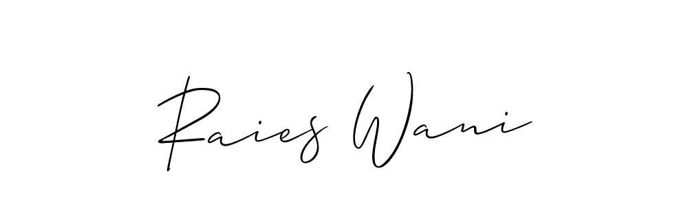 Best and Professional Signature Style for Raies Wani. Allison_Script Best Signature Style Collection. Raies Wani signature style 2 images and pictures png