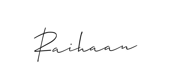 How to Draw Raihaan signature style? Allison_Script is a latest design signature styles for name Raihaan. Raihaan signature style 2 images and pictures png