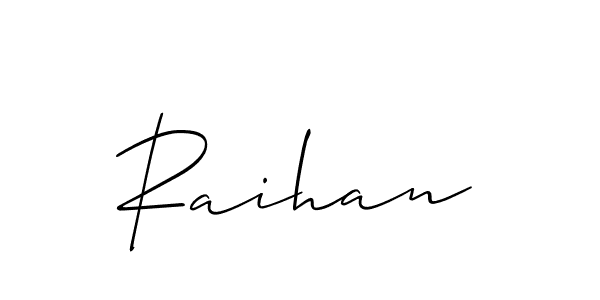 Make a beautiful signature design for name Raihan. Use this online signature maker to create a handwritten signature for free. Raihan signature style 2 images and pictures png