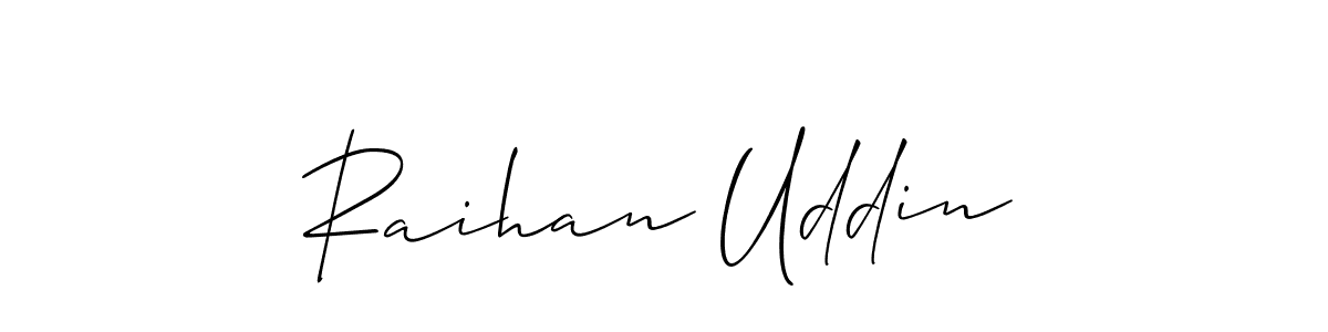 Also You can easily find your signature by using the search form. We will create Raihan Uddin name handwritten signature images for you free of cost using Allison_Script sign style. Raihan Uddin signature style 2 images and pictures png