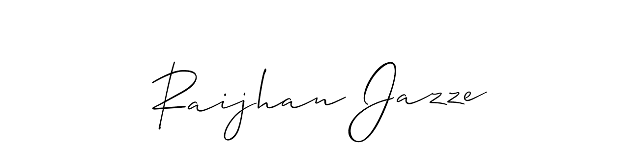 It looks lik you need a new signature style for name Raijhan Jazze. Design unique handwritten (Allison_Script) signature with our free signature maker in just a few clicks. Raijhan Jazze signature style 2 images and pictures png